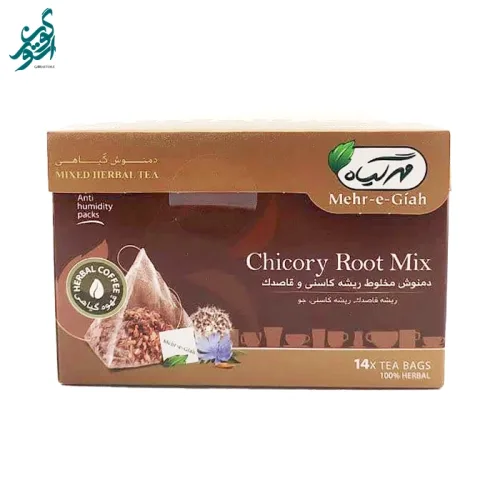 دمنوش گیاهی مخلوط ریشه کاسنی و قاصدک مهرگیاه