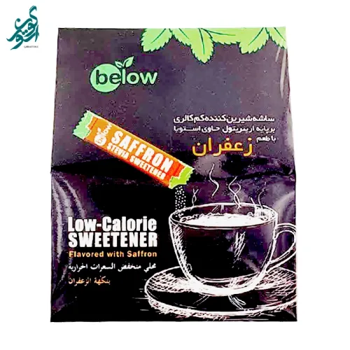 ساشه شیرین کننده کم کالری برپایه اریتیرول با طعم زعفران بیلو